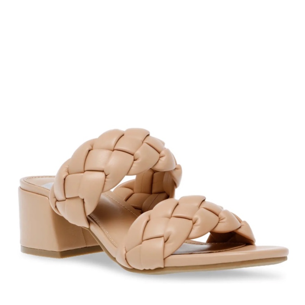 DV Dolce Vita Stacey nude plush braided low heel sandals
